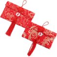 thumbnail image 1 of LAICAIW 2 Pcs Red Envelope Purses Chinese New Year Money Envelope Gold Stamping Red Pockets Lunar Calendar, 1 of 7