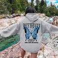 thumbnail image 2 of Puliio Womens Hoodies Butterfly Print Long Sleeve Pullover Tops Womens Soft Comfy Fasion Outdoor Play And Daily Wear Hoodies Sweatshirts, 2 of 4