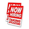 thumbnail image 1 of Now Hiring Taking Applications (24" X 36") 4mm Corrugated Plastic Panel, Graphics Applied To 1 Side (Pk of 2), 1 of 4