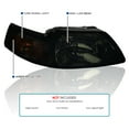 thumbnail image 3 of Spec-D Tuning Smoke Lens Headlights Lamps Compatible with 1999-2004 Ford Mustang L+R Pair Head Light Lamp Assembly, 3 of 6
