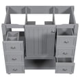 thumbnail image 3 of 36" Bathroom Vanity without Sink with a Storage Table Below, Modern Bathroom Cabinet Base with One Cabinet and Three Drawers, Solid Wood Bathroom Cabinet for Bathroom, Grey, 3 of 9