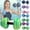 #033-Green, variant on Water Dumbbells for Pool Exercise EVA Foam Aqua Weights for Resistance Training Low-Impact Water Suitable for Women Seniors Kids Chlorine-Resistant,Purple
