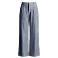 thumbnail image 6 of FchengtaiS Women's Pinstripe Striped Dressy Pants High Waist Wide Leg Business Work Pants Casual Loose Slacks Trousers with Pockets, 6 of 6