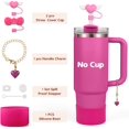 thumbnail image 2 of Juego de Accesorios para la Copa Stanley - Incluye 2 Cubiertas para Pajitas de 0.4 in, 1 Botín Protector de Silicona, 3 Tapones Antiderrames y 1 Charm para Vasos de 30 y 40 OZ., 2 of 4