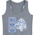 thumbnail image 3 of Disney - Lilo & Stitch - Sketched Faces of Stitch - Women's Racerback Tank Top, 3 of 5