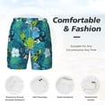 thumbnail image 5 of Lsque Mens Swim Trunks Shark And Leaves Pattern - Bathing Suit Compression Liner - Beach Swim Shorts Swimwear - (S-3XL) - Stretch Quick Dry -Medium, 5 of 9