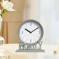 thumbnail image 4 of GUOOL 2Pcs Table Clocks Shelf Family Decorative Easy to Read Mantel Clocks Non Ticking Gray Deep Gray, 4 of 9