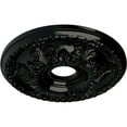thumbnail image 3 of Ekena Millwork 18"OD x 3 1/2"ID x 2 1/2"P Granada Ceiling Medallion (Fits Canopies up to 6 5/8"), Hand-Painted Black Pearl, 3 of 5
