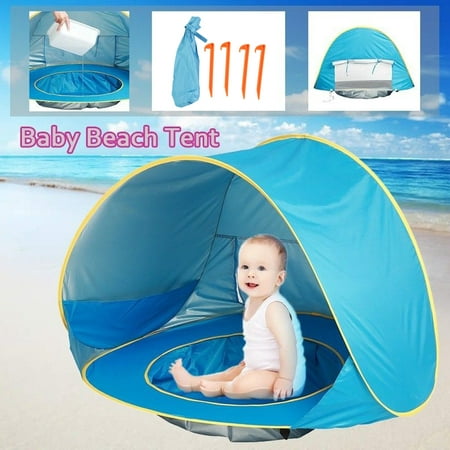 HERCHR Kids Tent, Portable Infant UV Protection Baby Beach Tent Waterproof Shade Pool Sun Shelter, Baby Beach Tent, Outdoor