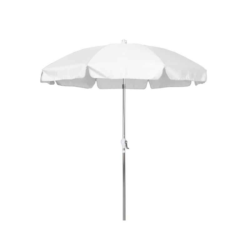 Sunline 7.5' Patio Market Umbrella in Olefin with Anodized Aluminum Pole Steel Wire Ribs... by California Umbrella
