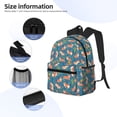 thumbnail image 5 of Haiem Corgi with Flowers Lightweight Backpack for School, Classic Basic Water Resistant Casual Daypack for Travel with Bottle Side Pockets, 5 of 8
