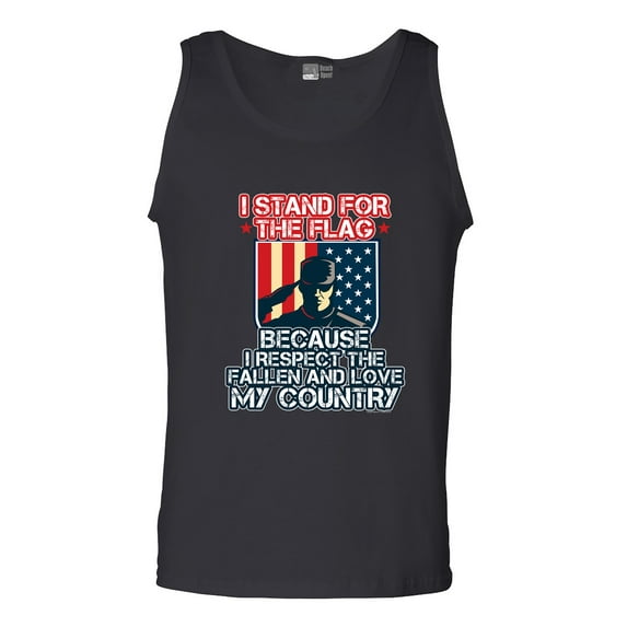 I Stand For The Flag I Respect The Fallen Love My Country DT Adult Tank Top