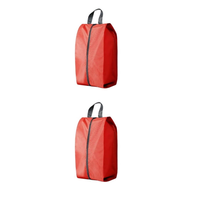 relayinert Sac à Chaussures Imperméable et Anti-Humidité Protège les Articles Facile à Voyager Sac de Rangement pour Chaussures Polyester Pochettes de Voyage Rouges L 2Set