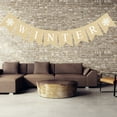 thumbnail image 4 of Winter Letter Linen Banner Hanging Pull Flag Dovetail Party Banner Decor, 4 of 6