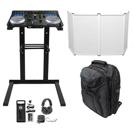 Hercules Universal DJ Bluetooth Controller+Stand+Mic+Headphones+Backpack+Facade