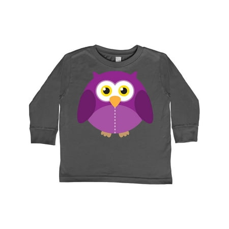 

Inktastic Purple Owl Bird Gift Toddler Boy or Toddler Girl Long Sleeve T-Shirt