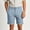 Blue, variant on Eltusu Men's Casual Shorts, Elastic Waistband Knee Length Rolled Hem Work Shorts with Pockets Black Size L