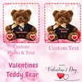 thumbnail image 2 of Teddy Bear Plush Toys Personalized Stuffed Bear Plush with Custom Photo Text as Personalized Gift for Girls Boys on Birthday Anniversary Christmas Day, 10 inch-Photo Text, 2 of 6