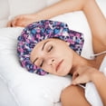 thumbnail image 6 of Kdxio Skull Flower Blue Pattern Satin Bonnet Silk Bonnet Hair Bonnet for Sleeping Hair Bonnets for Women Curly Natural Hair, 6 of 6