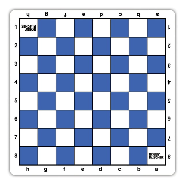 Bobby Fischer Plateau d'Échecs Roulable de Tournoi 20 Po - Style Tapis de Souris Bleu