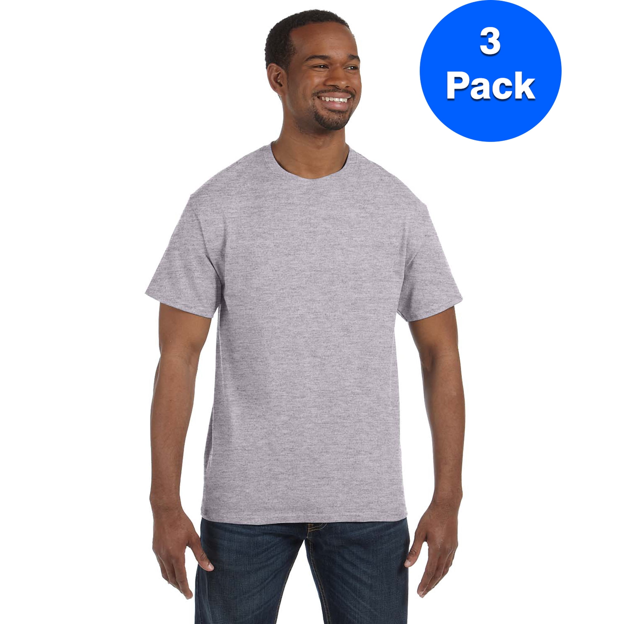 Mens 5.3 oz. Heavy Cotton T-Shirt 3 Pack