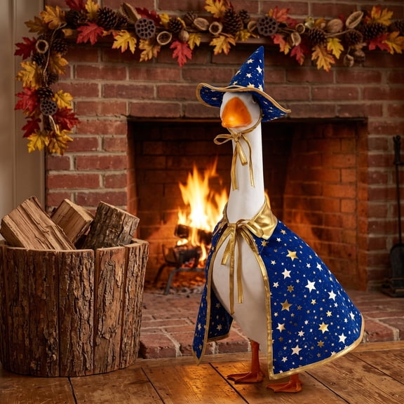 Sruoe Halloween Porch Goose Outfits, 23" Porch Goose Clothes for Lawn Yard and Patio Decoration, Lawn Goose Clothing for Cement Goose Lawn Goose Outfit, Garden Goose Costume
