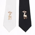 thumbnail image 6 of Ywmsfl Classical Men's Tie for Formal Event and Everyday Wear with Rhinestones Deer Embellishment Polyester Silk Necktie, 6 of 11
