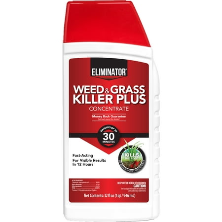 Eliminator Fast Acting Weed and Grass Killer Plus, Concentrate Formula, 32 (What's The Best Weed Killer For Lawns)