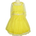 thumbnail image 1 of Robe de Fille Fleur Ceinture de Perles Concours Mariage Fête 6 Ans, 1 of 7