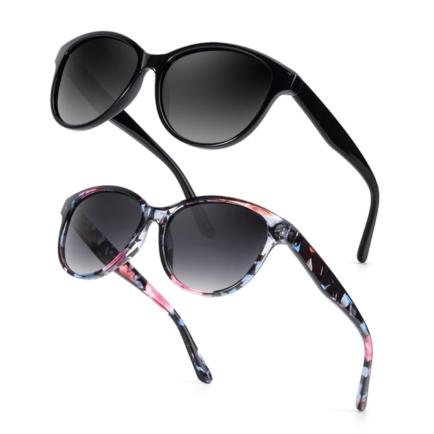 Gafas de Sol Polarizadas UV400 con Diseño de Ojo de Gato para Mujer 2 Paquetes