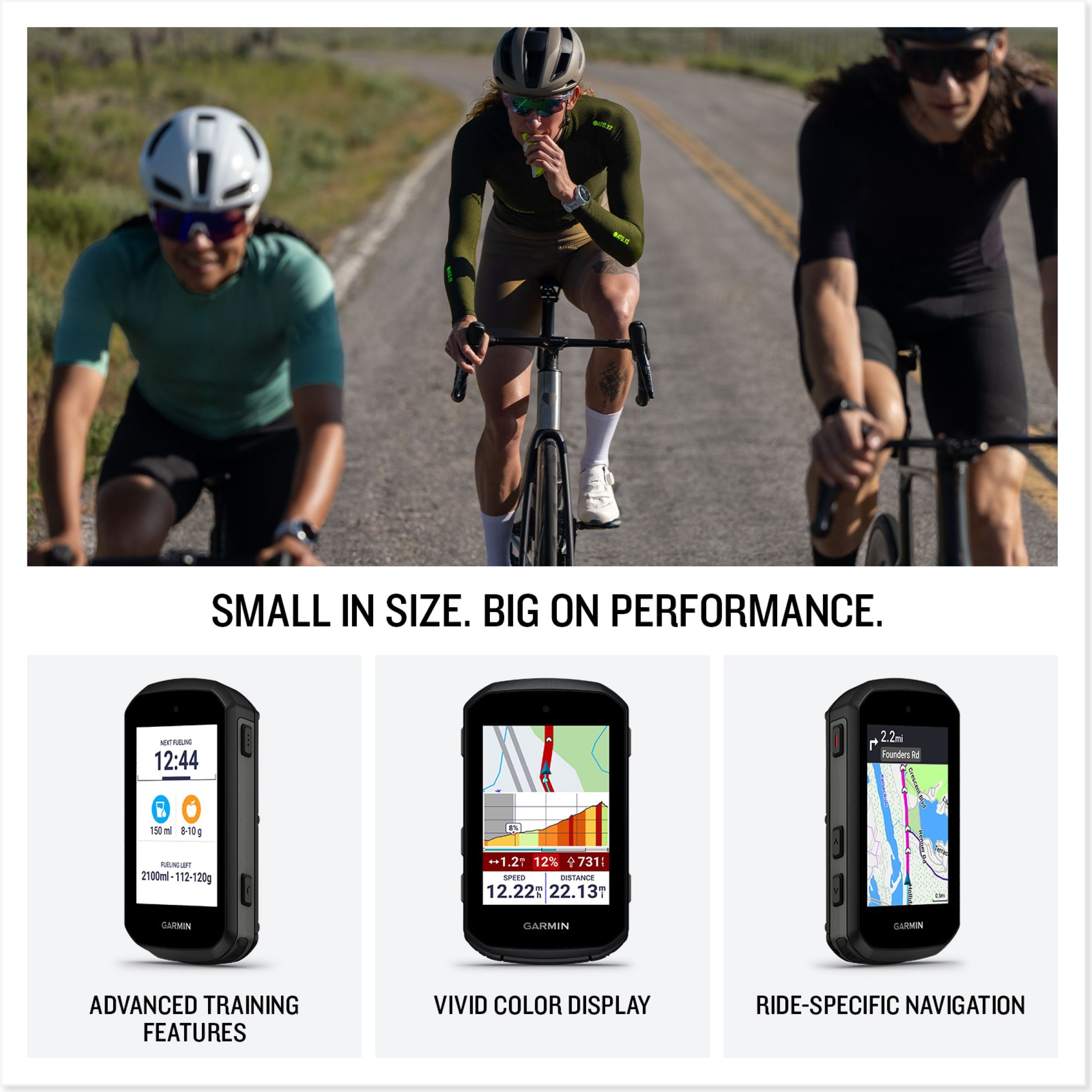 Garmin Edge 550, Compact GPS Cycling Computer, Vivid Color Display, Bike-Specific Mapping, Advanced Training and Performance Insights