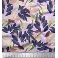 thumbnail image 1 of Soimoi Purple Cotton Duck Fabric Laurel Leaves Print Sewing Fabric Yard 56 Inch Wide, 1 of 3