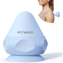 FITMIND Mountable Massage Ball with Suction Cup, Deep Tissue Back Foot Massager for Sore Muscle Knot Relief, Plantar Fasciitis, Blue