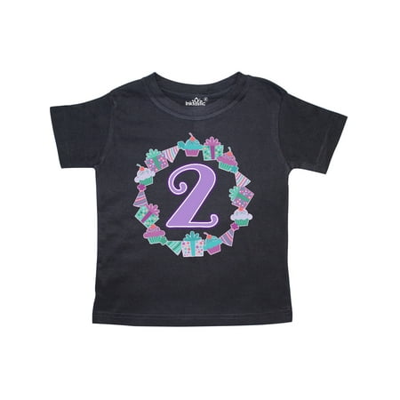 

Inktastic 2nd Birthday Wreath 2 Year Old Girl Gift Toddler Toddler Girl T-Shirt