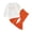 LZX#103 White, variant on ZXLBBD Kids Toddler Girls Fall Print Ribbed Long Sleeve Top and Long Pants Bell Bottoms Outfits Set Casual Versatile Outdoor Daily Wear Size 3 Y-4 Y