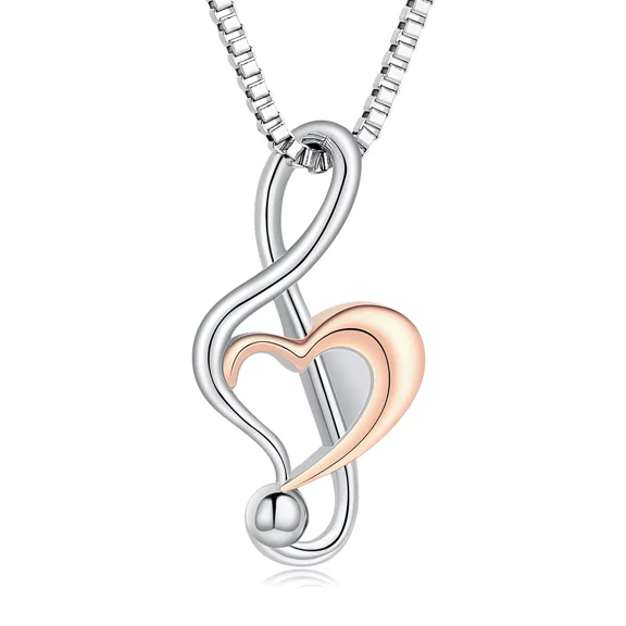 Stainless Steel Musical Notes Stethoscope Heart Urn Pendant Cremation Jewelry for Ashes Holder Memory Necklace Memorial Jewelry