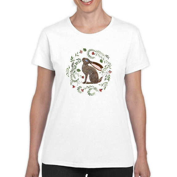 Bunny Folklore Collection C T-Shirt Women -Jennifer Paxton Parker Designs, Female 5X-Large