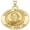 Yellow Gold, variant on Saint Ronald Religious Medal - - 1 Inch Size of a Quarter -Sterling Silver