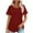 Red, variant on ZKCCNUK Plus Size Tops for Women Fashion Casual Short Sleeved Round Neck Solid Color Top