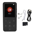 thumbnail image 2 of MP3 Music Player, Music Player FM Radio Touch Button Noise Reduction 2.4 Inch TFT Screen  5.0 DAC Decoder Chip with Memory Card for Daily Black, 2 of 7