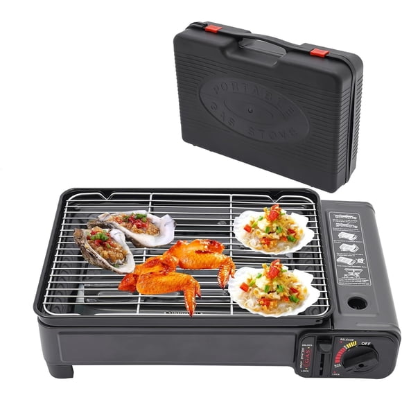 Parrilla BBQ Akynjtbca 41,5 cm Portátil de Gas Butano
