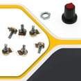 thumbnail image 3 of Yuarrent Kit de potenciómetro eléctrico B1K/10K/20K/50K/100K/1M, piezas de repuesto, accesorio de montaje para el hogar, 10 piezas Decoración del hogar, 3 of 6