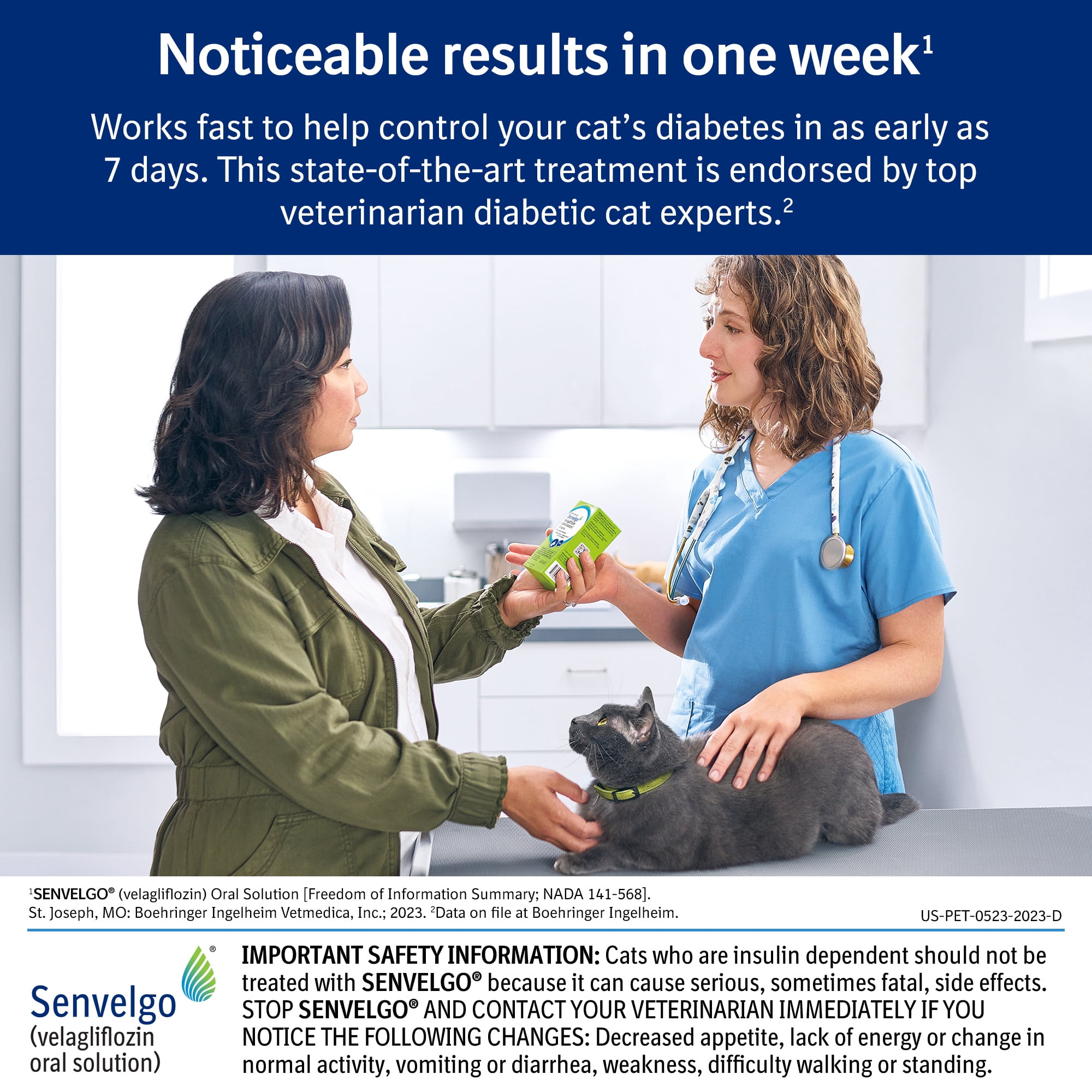 Senvelgo (Velagliflozin Oral Solution) Liquid Oral Diabetes Treatment for Cats, 15 mg/mL, 30 ml