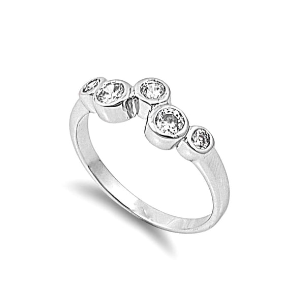 Quin Stones Cubic Zirconia Ring Sterling Silver 925