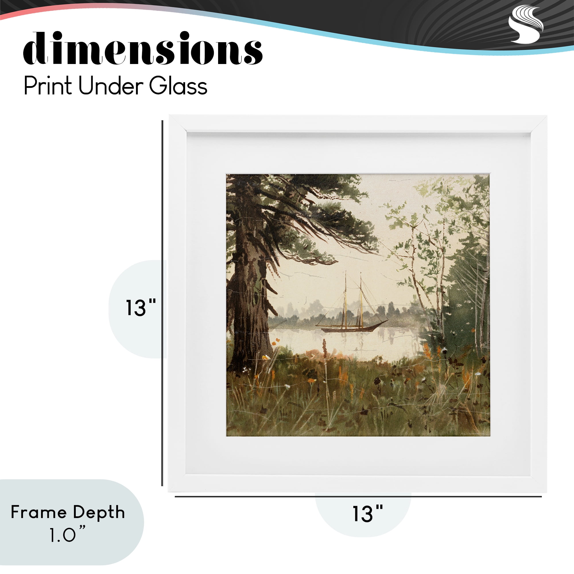 Stupell Industries Boating View Through Trees White Framed Print Under Glass, design by Lula Bijoux & co.