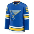 thumbnail image 2 of Men's Fanatics Jordan Binnington Blue St. Louis Blues Home Premium Player Jersey, 2 of 3