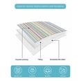 thumbnail image 5 of Colorful Striped Full Size Down Alternative Comforter, Lightweight Comforter Quilt Bedding Set with Pillow Shams Farmhouse Rainbow Color Stripes All Seasons Bed Comforter Duvet Insert 78"x90", 5 of 7