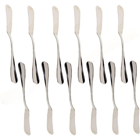 TrueCraftware- Set of 12 Stainless Steel Diamond Butter Knife- Stainless Steel Flatware Cutlery Kitchen Tableware Set for Home and Restaurant Butter Knife Spreader Butter Knifes