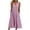 Pink, variant on Chbgutlmr Sundress for Women Sleeveless Notch Neck A-Line Button Printed Midi Dress with Pockets Casual Loose Summer Tank Dress