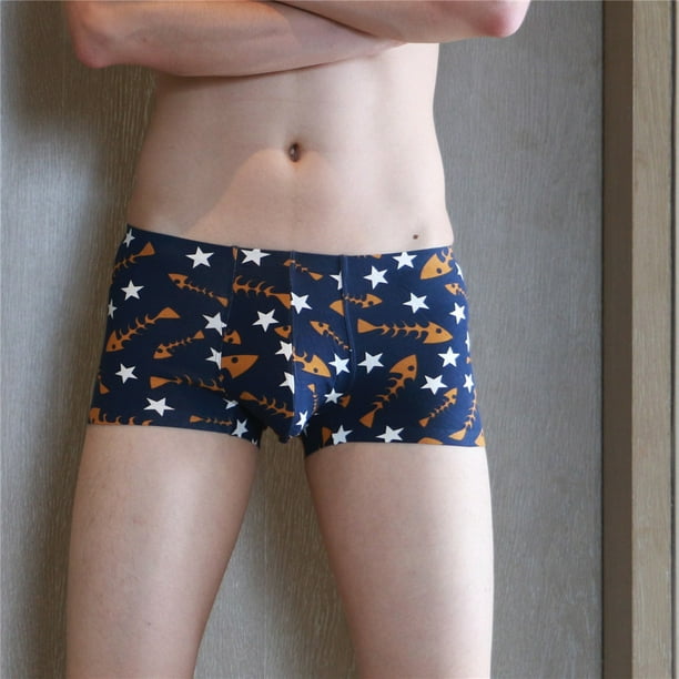 Calzoncillos tipo bóxer sin costuras de tiro bajo, estampados